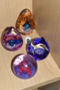 A GROUP OF FOUR LIMITED EDITION CAITHNESS PAPERWEIGHTS, comprising ' Bedouin' 139/350, 'Devil's