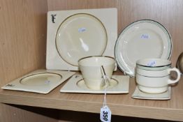CLARICE CLIFF 'BIARRITZ' AND OTHER ART DECO TEA WARE, comprising Clarice Cliff for Royal
