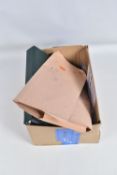 BOX WITH JUNIOR TYPE ALBUM TOGETHER WITH AN ALBUM CONTAINING A RANGE OF GB PRESENTATION PACKS