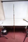 A MANTON & COMPANY ROYAL NAVY OFFICERS SWORD AND SPEAR, the sword is nicely etched and decorated and