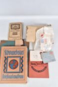 SMALL COLLECTION OF STAMPS AS KILOWARE AND IN OLD SCHWANEBURGER ALBUMS, we also note interesting