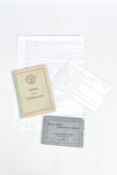 A WWII GERMAN SOLDBUCH FOR A MEMBER OF THE SS POLIZEI, along with loose photos, a small photo album,