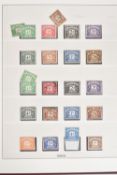 COLLECTION OF STAMPS IN 6 ALBUMS COMPRISING WORLDWIDE IN 3 ALBUMS, MID PERIOD MAINLY USED