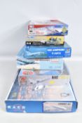 SIX BOXED MILITARY AIRCRAFT 1:72 SCALE UNBUILT MODEL KITS, to include a Fujimi British Phantom F-