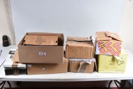 LARGE COLLECTION OF GB STAMPS AS FDCS AND MINT SETS, the FDCs being housed in four boxes still in