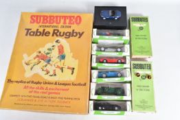 A BOXED SUBBUTEO TABLE RUGBY INTERNATIONAL EDITION SET, appears complete and in very good