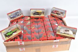 A TRAY OF FORTY FIVE BOXED MATCHBOX MODELS OF YESTERYEAR DIECAST MODEL VEHICLES, to include model