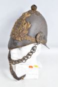 A VICTORIAN DUKE OF LANCASTERS OWN YEOMANRY TROOPERS HELMET, The shell of the helmet being in