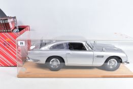 A CONSTRUCTED 1/8 SCALE MODEL OF THE JAMES BOND 007 GOLDFINGER ASTON MARTIN DB5, from the G.E.
