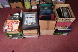 VERY LARGE COLLECTION OF STAMPS AND COVERS IN 7 BOXES. Main strength in hundreds of signed
