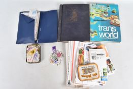 SMALL BOX WITH LOOSE COVERSAND TWO ALBUMS INC EARLY RANGES IN WELL FILLED WANDERER ALBUM