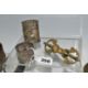 A GROUP OF ASIAN METAL WARE, possibly Tibetan and Indian in origin, comprising a napkin ring - Image 3 of 9