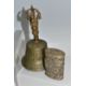 A GROUP OF ASIAN METAL WARE, possibly Tibetan and Indian in origin, comprising a napkin ring - Image 4 of 9