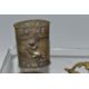 A GROUP OF ASIAN METAL WARE, possibly Tibetan and Indian in origin, comprising a napkin ring - Image 5 of 9
