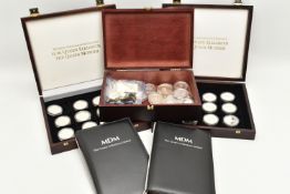 THREE BOXES TO INCLUDE CROWN COLLECTIONS LTD, of mainly Queen Elizabeth, Queen Mother .925 Silver