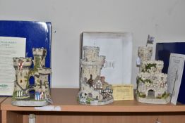 A GROUP OF DAVID WINTER LIMITED EDITION SCULPTURES comprising a carnival edition 'Castle Tower of
