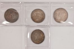 A PARCEL OF CHARLES II 3d COINS, to include 1681 F (damage at 7 o'clock obverse) 1682 G/F, 1683 (off