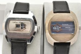 TWO JUMP WRISTWATCHES, the first a 'Lucerne' digital watch, the second a 'Gladius' watch, (condition