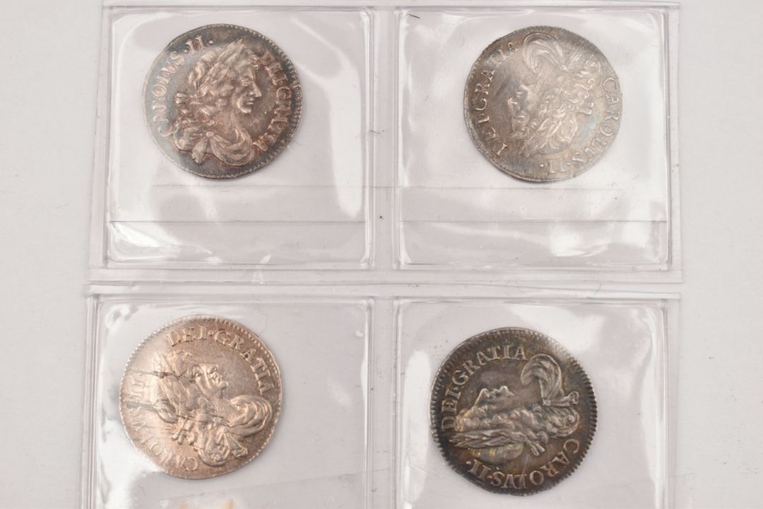 A GROUP OF CHARLES II 3d COINS TO INCLUDE 1677, 1678 both F, and 1679, 1680 G/F (4) - Image 2 of 2