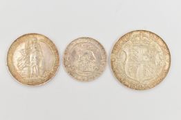 A PARCEL OF HIGH GRADES EDWARD VII HALFCROWN 1904, together with Edward VII 1902 Florin, and a
