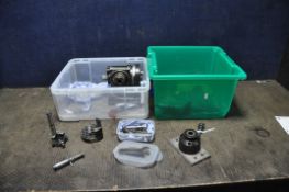 A SYSTEM 3R CLOCKING HEAD with carrier, collets, collet holder, hydraulic spares, mini collets and