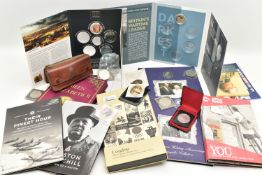 A CARDBOARD BOX OF MAINLY (GIVEAWAY) STARTER ALBUM COINS LONDON MINT AND OTHERS, mostly Copper
