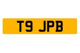 T9 JPB - UK PRIVATE VEHICLE REGISTRATION NUMBER, held on DVLA V778 Retention Document, expires