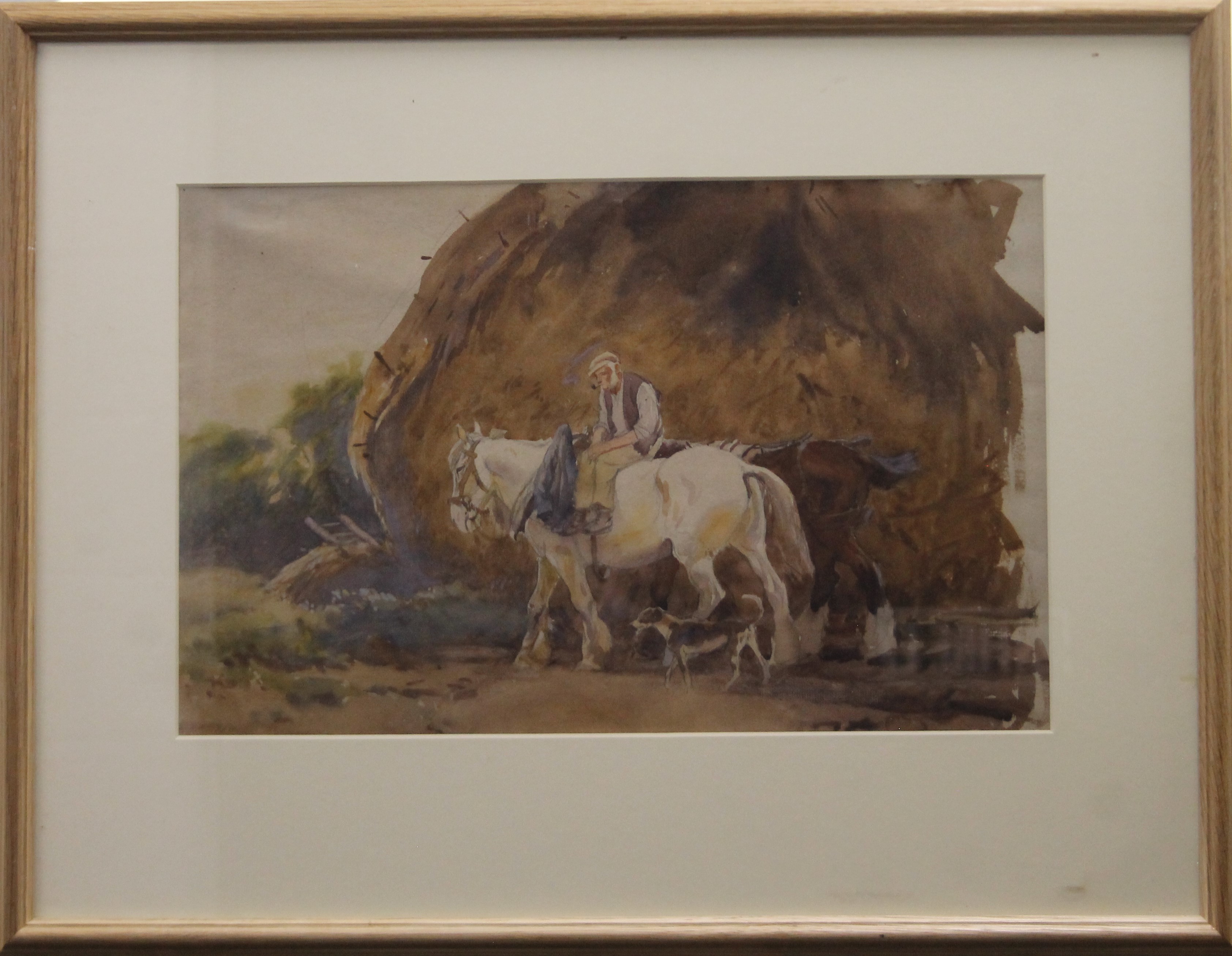 SOPER, GEORGE, RE (1870-1942) British, Going Home, watercolour, framed and glazed. 29 x 45 cm. - Image 2 of 2