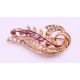 An unmarked gold floral spray brooch 8 grammes. 5 cm high. - Image 2 of 6