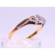 An 18 ct gold and platinum diamond ring. Ring size J. - Image 3 of 6