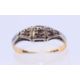 An 18 ct gold and platinum diamond ring. Ring size J. - Image 1 of 6