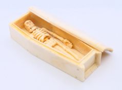 A bone coffin with skeleton. Coffin 11.