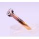 An 18 ct gold and platinum diamond ring. Ring size J. - Image 4 of 6