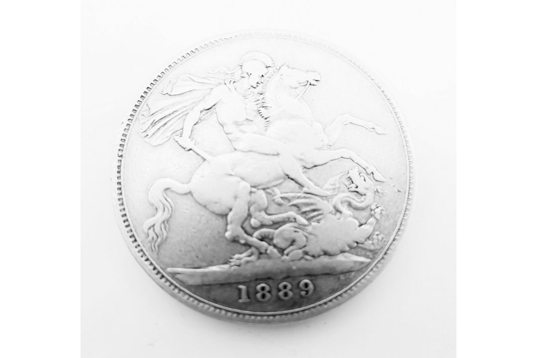 A silver 1889 crown, - Image 7 of 9