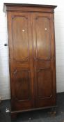 An Edwardian mahogany wardrobe. 93 cm wide x 193 cm high.
