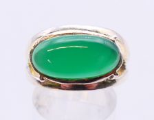 A silver ring. Ring size M/N.