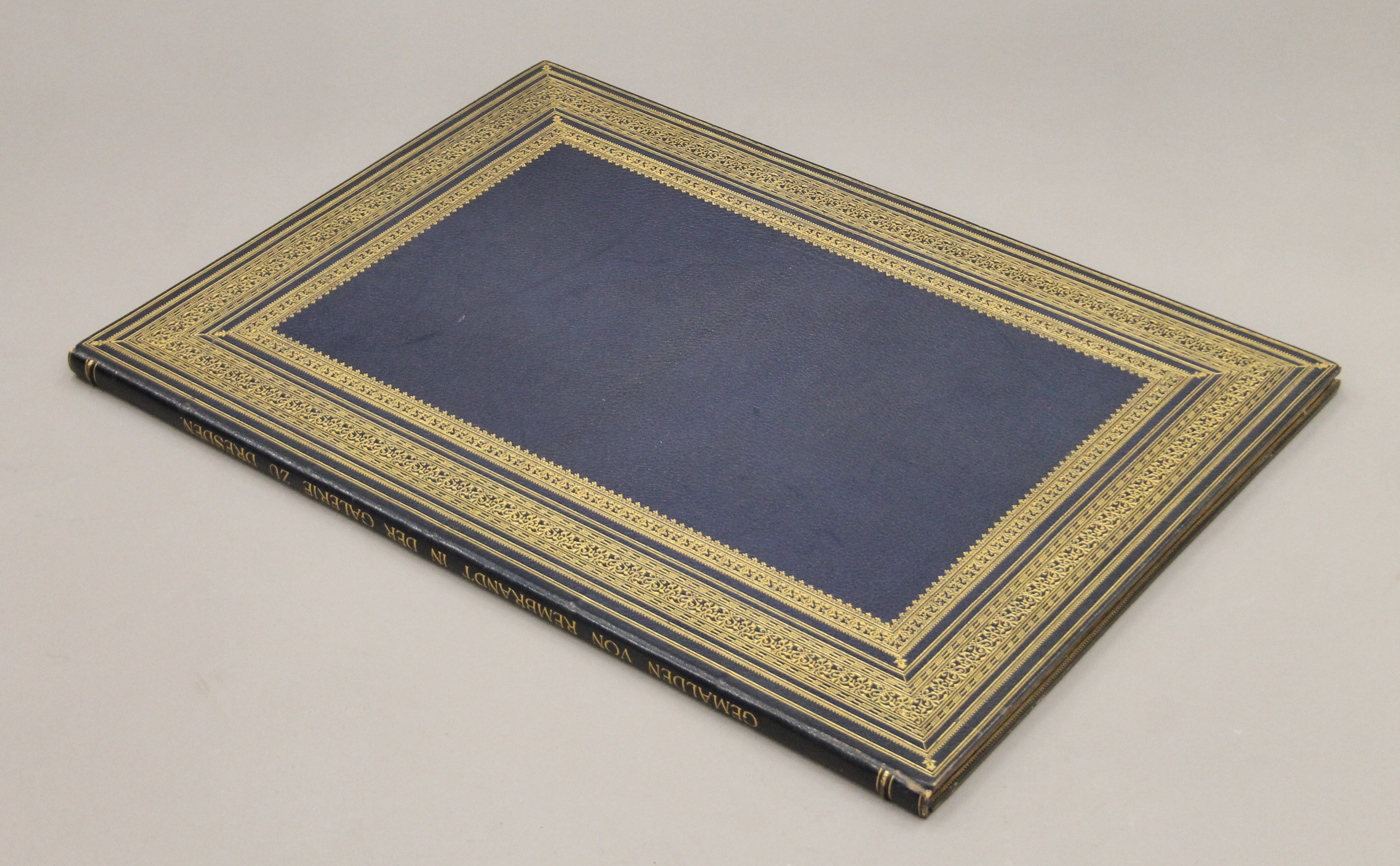 Rembrandt, 16 Phogravuren nach Gemalden Rembrandt in der Galerie zu Dresden, large folio,