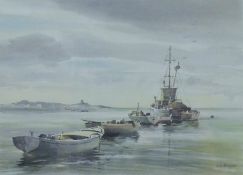 KENYON, LEY (1913-1990) British (AR), Fisherman at Anchor, a signed limited edition print,