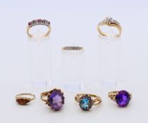 A quantity of various gold rings. Smallest ring size I. total weight 22.5 grammes.