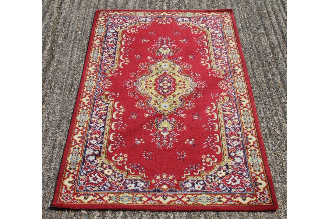 Four various rugs. The largest 140 cms wide. - Image 11 of 13