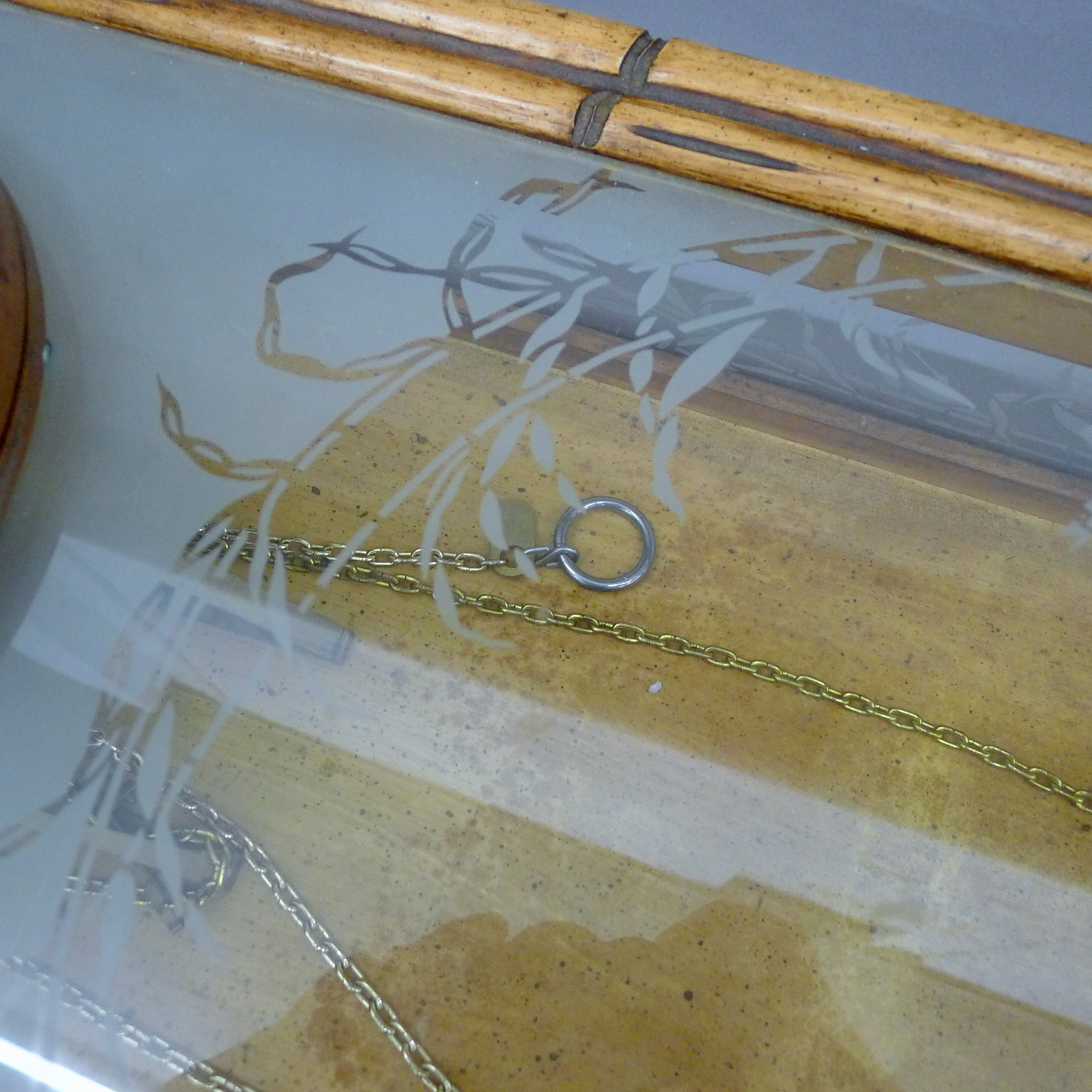 An Art Nouveau-style wall clock. 90 cm high. - Image 5 of 12