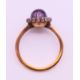 A 9 ct gold band and an unmarked gold cabochon set ring. - Image 8 of 8