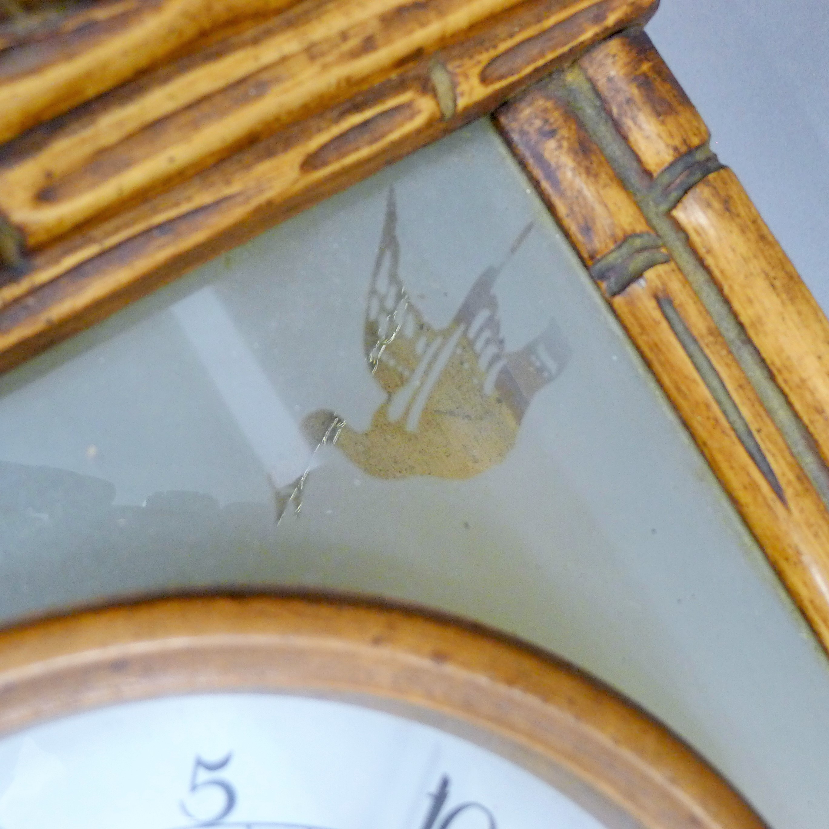 An Art Nouveau-style wall clock. 90 cm high. - Image 9 of 12
