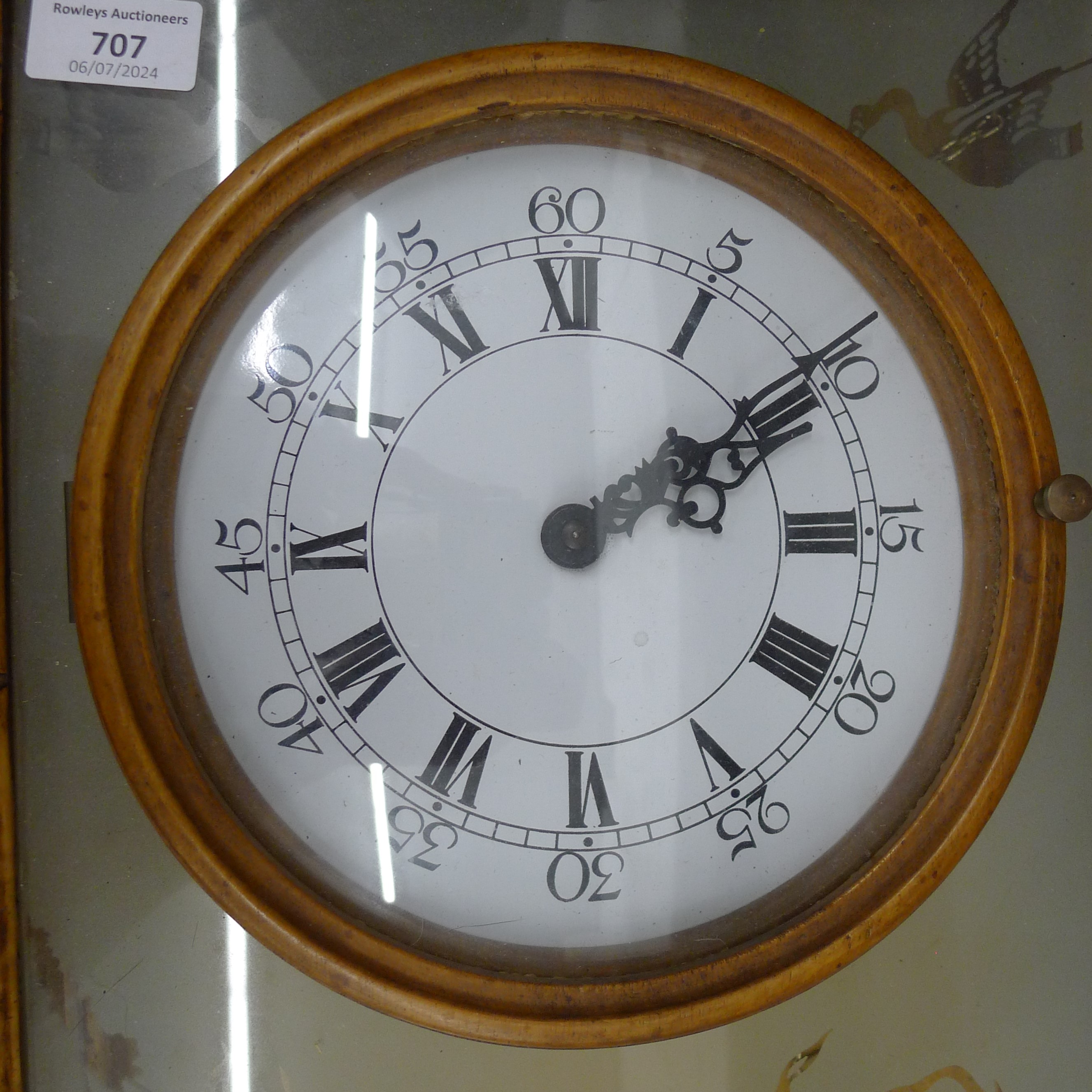 An Art Nouveau-style wall clock. 90 cm high. - Image 12 of 12