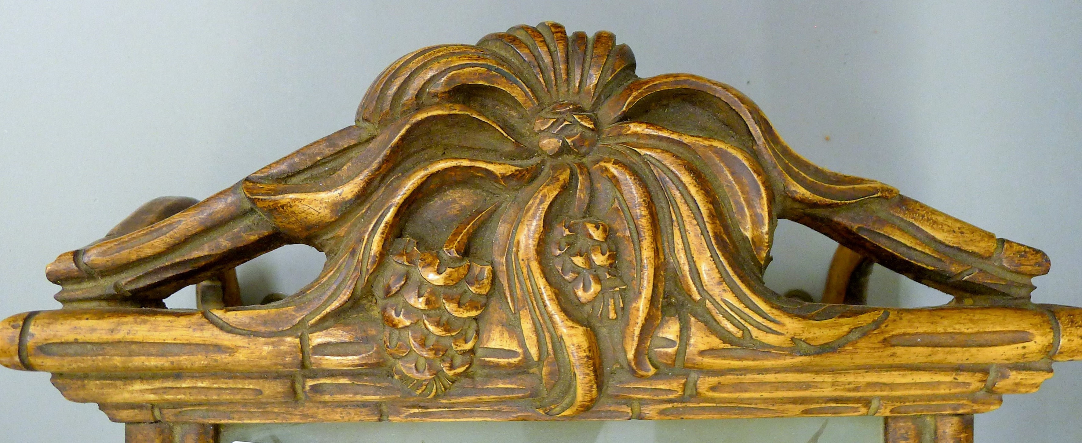 An Art Nouveau-style wall clock. 90 cm high. - Image 7 of 12