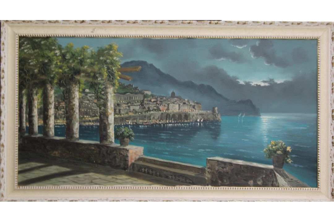 A quantity of various paintings etc. The largest 132 x 72 cm. - Image 3 of 8