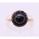 A 9 ct gold band and an unmarked gold cabochon set ring. - Image 5 of 8