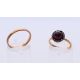 A 9 ct gold band and an unmarked gold cabochon set ring. - Image 1 of 8