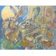 HASLEN, ANDREW (born 1951) British (AR), Moon Hares, oil on canvas, signed and framed. - Image 1 of 3