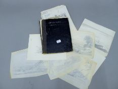 SOPER, GEORGE (1870-1942) British, Twenty-four pencil drawings together with broken up sketch book.